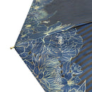 和柄テキスタイル 三つ折り畳み遮光日傘-花月／青(わがらてきすたいる みつ折りたたみしゃこう日傘-かげつ／あお)