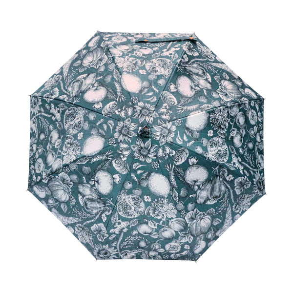 天然竹遮光日傘 極 ﾎﾞﾀﾆｶﾙｶﾞｰﾃﾞﾝ-ﾋﾟｰｺｯｸﾌﾞﾙｰ(てんねんたけしゃこうひがさ きわみ ぼたにかるがーでん -ぴーこっくぶるー-)