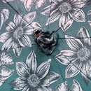 天然竹遮光日傘 極 ﾎﾞﾀﾆｶﾙｶﾞｰﾃﾞﾝ-ﾋﾟｰｺｯｸﾌﾞﾙｰ(てんねんたけしゃこうひがさ きわみ ぼたにかるがーでん -ぴーこっくぶるー-)