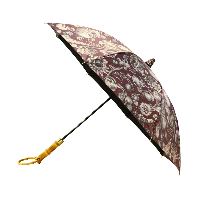 天然竹遮光日傘 極 ﾎﾞﾀﾆｶﾙｶﾞｰﾃﾞﾝ-ﾜｲﾝﾚｯﾄﾞ(てんねんたけしゃこうひがさ きわみ ぼたにかるがーでん -わいんれっど-)