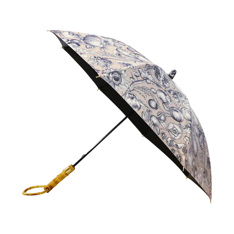 天然竹遮光日傘 極 ﾎﾞﾀﾆｶﾙｶﾞｰﾃﾞﾝ-ﾍﾞｰｼﾞｭ(てんねんたけしゃこうひがさ きわみ ぼたにかるがーでん -べーじゅ-)