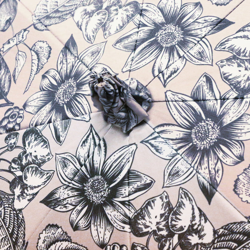 天然竹遮光日傘 極 ﾎﾞﾀﾆｶﾙｶﾞｰﾃﾞﾝ-ﾍﾞｰｼﾞｭ(てんねんたけしゃこうひがさ きわみ ぼたにかるがーでん -べーじゅ-)