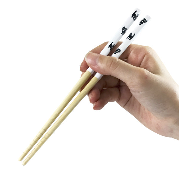 【猫まっしぐらセレクト】animals zoo chopsticks 猫の箸・スプーンセット-黒猫