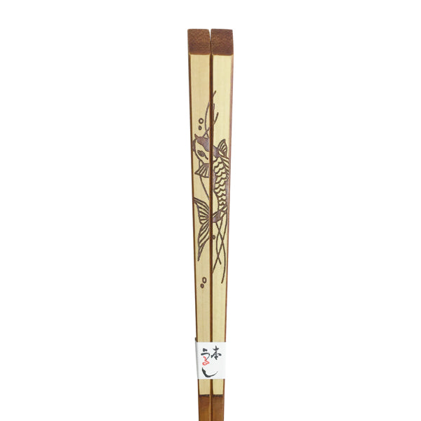 熊本竹摺り漆箸-鯉|箸と箸置きの専門店『箸や万作』の商品ページです。