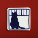 波佐見焼箸置き 窓辺猫-座り（はさみやきはしおき まどべねこ-すわり)