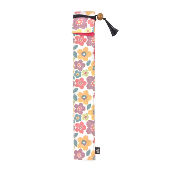 独創和柄長型箸袋-桜色彩（どくそうわがらなががたはしぶくろ-さくらしきさい)