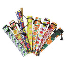 独創和柄長型箸袋-花ちらし-赤（どくそうわがらなががたはしぶくろ-はなちらし・あか)