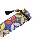 独創和柄長型箸袋-七宝-青（どくそうわがらなががたはしぶくろ-しっぽう・あお)