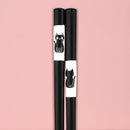 【猫まっしぐらセレクト】animals zoo chopsticks 食洗機対応・猫のとんぼ玉箸-黒猫・23cm