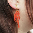 伝統水引細工耳飾‐変わり淡路（でんとうみずひきざいくイヤリング‐かわりあわじ）