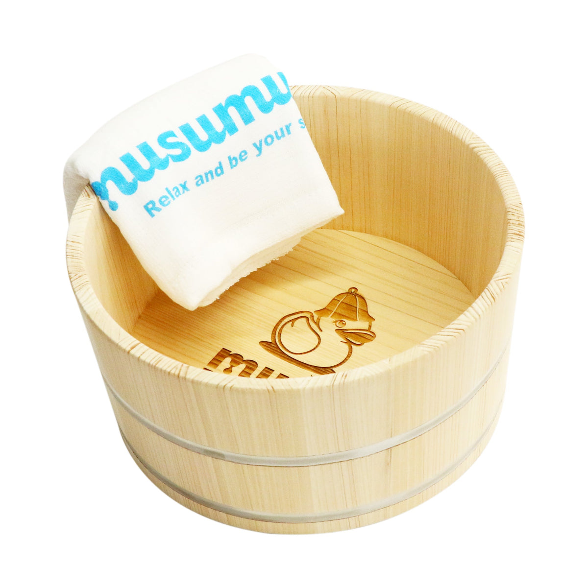 ひのき湯桶-あひる|おしゃれなサウナグッズ専門店［musumusu］