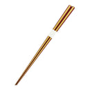 〔万作セレクト〕本漆塗り八角箸 朱-白竹/紋竹（ ほんうるしぬりはっかくはし-しゅ)