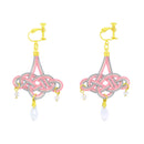 伝統水引細工耳飾‐シャンデリア（でんとうみずひきざいくイヤリング‐しゃんでりあ）