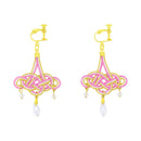 伝統水引細工耳飾‐シャンデリア（でんとうみずひきざいくイヤリング‐しゃんでりあ）