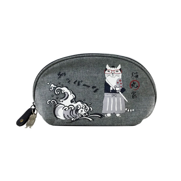 【猫まっしぐらセレクト】ネコまるけ JAPAN 猫丸家の巻・猫のコスメポーチ-侍