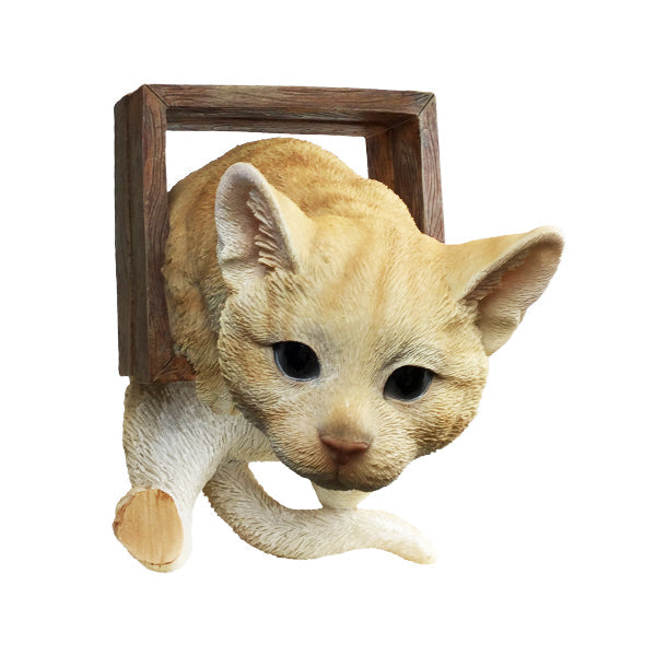 【猫まっしぐらセレクト】 壁掛け・猫の置物-ネコトンネル トラ猫