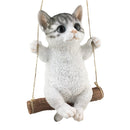 【猫まっしぐらセレクト】 猫の置物-ブランコ