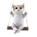 【猫まっしぐらセレクト】 猫の置物-ブランコ