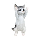 【猫まっしぐらセレクト】 猫の置物-手をあげろ