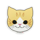 猫まっしぐら特製ステッカー　猫の顔（ねこまっしぐらとくせいすてっかー  ねこのかお ）