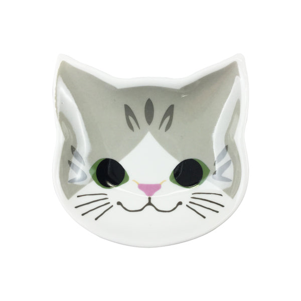 猫まっしぐら特製 大陸焼磁器猫型豆皿 黒猫/ハチワレ猫/白猫/サバトラ