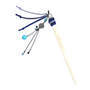 牛角トルコ石一本簪-青/赤(ぎゅうつのとるこいしいっぽんかんざし)