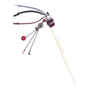 牛角トルコ石一本簪-青/赤(ぎゅうつのとるこいしいっぽんかんざし)