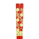 和柄万作わじま箸 梅鉢亀甲（わがらまんさくわじまばし うめばちきっこう)