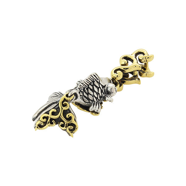 彫金 工芸 極精細煙草根付 タバコ根付 シルバーアクセサリー ピアス 
