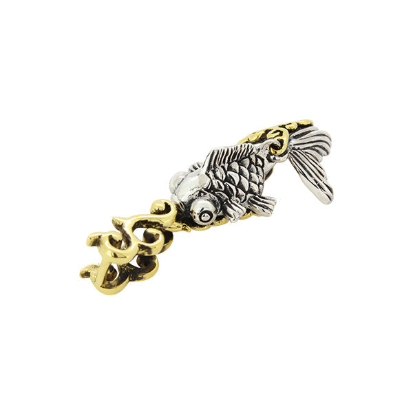 唐草出目金根付｜和のシルバーアクセサリーブランド［かすう工房］