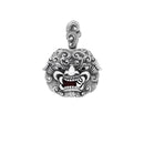 唐獅子牡丹根付‐銀（からじしぼたんねつけ‐シルバー）