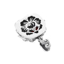 唐獅子牡丹根付‐銀（からじしぼたんねつけ‐シルバー）