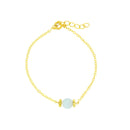 一粒球鎖腕輪‐藍玉アクアマリン（ひとつぶたまチェーンブレス‐らんぎょく）