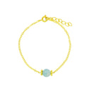 一粒球鎖腕輪‐天河石アマゾナイト（ひとつぶたまチェーンブレス‐てんがせき）