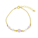 連球鎖腕輪‐紅石英ローズクオーツ（つらなりたまチェーンブレス‐べにせきえい）