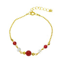 連球鎖腕輪‐紅玉髄カーネリアン（つらなりたまチェーンブレス‐べにぎょくずい）