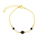 連球鎖腕輪‐黒瑪瑙オニキス（つらなりたまチェーンブレス‐くろめのう）