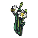 和柄刺繍ワッペン‐ラッパ水仙（わがらししゅうわっぺん‐らっぱすいせん）