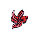 和柄刺繍ワッペン‐折り鶴＆金魚（わがらししゅうわっぺん‐おりづる&きんぎょ）