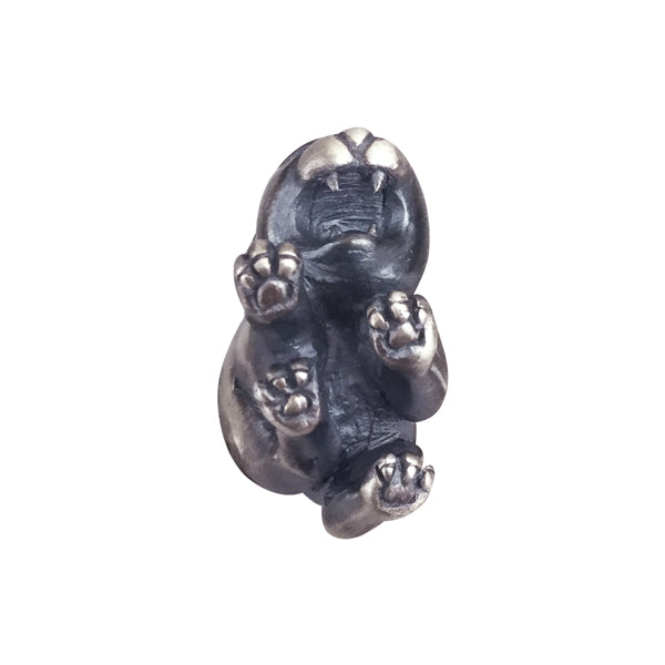 縄張猫根付‐威嚇｜和のシルバーアクセサリーブランド［かすう工房］