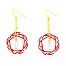 伝統水引細工耳刺‐あいおい結び（でんとうみずひきざいくピアス‐あいおいむすび）