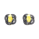 伝統水引細工耳飾‐二重菜の花（でんとうみずひきざいくイヤリング‐にじゅうなのはな）