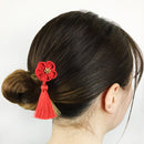 伝統つまみ捻り簪‐枝垂梅（でんとうつまみスクリューピン‐えだしだれ）