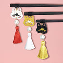 伝統水引猫一本簪（でんとうみずひきねこいっぽんかんざし）