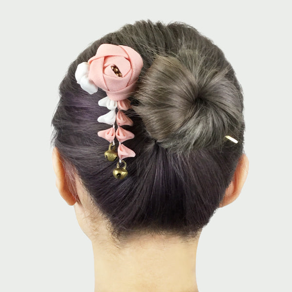 つまみ一本簪‐小薔薇｜普段使いの簪・ヘアアクセサリーブランド［かんざし屋wargo］