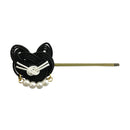 伝統水引細工髪飾り‐真珠猫（でんとうみずひきざいくヘアピン‐しんじゅねこ）