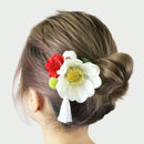 爛漫祝い椿髪飾り（らんまんいわいつばきヘアクリップ）