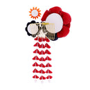 モダンつまみ髪飾り‐デニム薔薇（もだんつまみヘアコーム‐でにむばら）