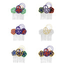 伝統水引細工髪飾り‐変わり籠目（でんとうみずひきざいくヘアコーム‐かわりかごめ）