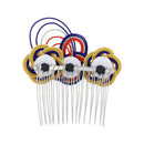 伝統水引細工髪飾り‐変わり籠目（でんとうみずひきざいくヘアコーム‐かわりかごめ）